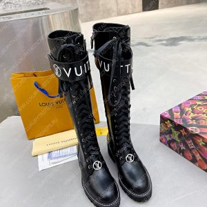 LOUIS VUITTON TERRITORY FLAT HIGH RANGER BOOTS BLACK 1A9H1M - Image 6