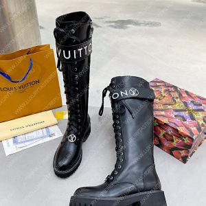 LOUIS VUITTON TERRITORY FLAT HIGH RANGER BOOTS BLACK 1A9H1M - Image 8