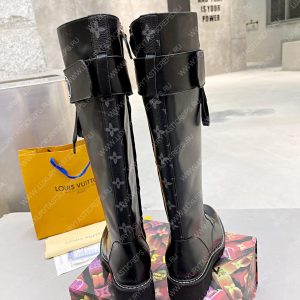 LOUIS VUITTON TERRITORY FLAT HIGH RANGER BOOTS BLACK 1A9H1M - Image 9