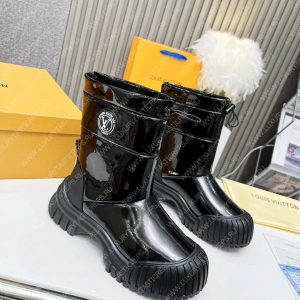 LOUIS VUITTON RUBY FLAT HALLF BOOTS BLACK 1AALZO - Image 3