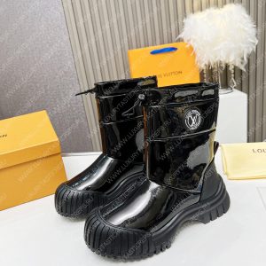 LOUIS VUITTON RUBY FLAT HALLF BOOTS BLACK 1AALZO - Image 4