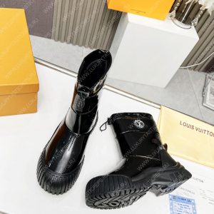 LOUIS VUITTON RUBY FLAT HALLF BOOTS BLACK 1AALZO - Image 5