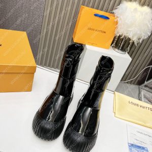 LOUIS VUITTON RUBY FLAT HALLF BOOTS BLACK 1AALZO - Image 6