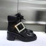 ROGER VIVIER VIV' RANGERS ANKLE BOOTS BLACK RVW59829750OWQB999