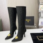 VERSACE FENDACE FF JACQUARD BOOTS BLACK 1004496