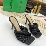 BOTTEGA VENETA DOT WAVE MULES BLACK 708882V