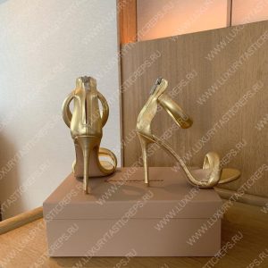 GIANVITO ROSSI BIJOUX NAPPA SANDAL GOLD G61635 - Image 5