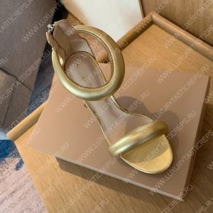 GIANVITO ROSSI BIJOUX NAPPA SANDAL GOLD G61635 - Image 6