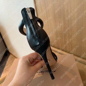 GIANVITO ROSSI BIJOUX NAPPA SANDAL BLACK G61635 - Image 7