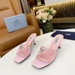 PRADA PLEXIGLAS & PATENT LEATHER SANDALS PINK 1XX644
