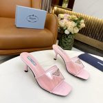 PRADA PLEXIGLAS AND PATENT LEATHER SANDALS LIGHT PINK 1XX644