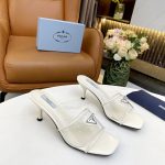 PRADA PLEXIGLAS AND PATENT LEATHER SANDALS OFF WHITE 1XX644