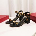 VALENTINO ROMAN STUD SANDAL BLACK 1W2S0CR2ZWM