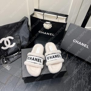 CHANEL WOOL SLIPPERS WHITE/BLACK G39059 - Image 6