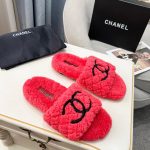 CHANEL WOOL MULES PINK G39059