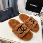 CHANEL WOOL MULES BROWN G39059