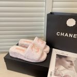 CHANEL CC FLAT MULES TERRYCLOTH BABY PINK 1027287