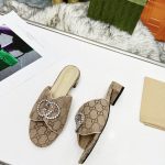 GUCCI CANVAS AND RUBBER SLIDES BEIGE 1473721