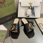 GUCCI SLIDE WITH DOUBLE G BLACK 646169