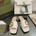 GUCCI SLIDE WITH DOUBLE G WHITE 646169