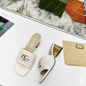 GUCCI JOLIE GG SUPREME CANVAS AND RUBBER SLIDES WHITE 1473721 - Image 3