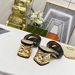 GUCCI JOLIE GG SUPREME CANVAS AND RUBBER SLIDES BLACK 1473721 - Image 3