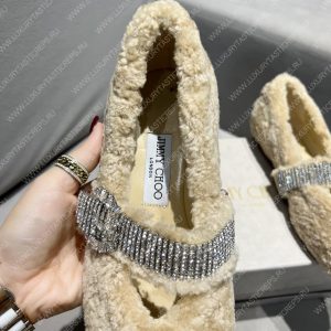 JIMMY CHOO KRISTA FLAT BEIGE AS2034 - Image 8