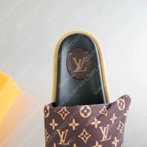 LOUIS VUITTON POOL PILLOW FLAT COMFORT MULES COCOA BROWN 261374 - Image 7