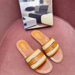 LOUIS VUITTON LOCK IT FLAT MULE CAGNAC BROWN 1AADIW