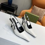 GUCCI SLINGBACK PUMP WHITE 674666