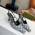 GUCCI GG SLINGBACK PUMP LIGHT BLUE 675420
