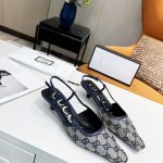 GUCCI GG SLINGBACK PUMP BEIGE/BLUE 693210