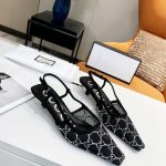 GUCCI GG SLINGBACK PUMP BLACK 675829