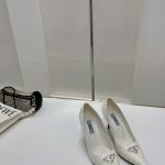 PRADA SLINGBACK PUMP WHITE 1I001N