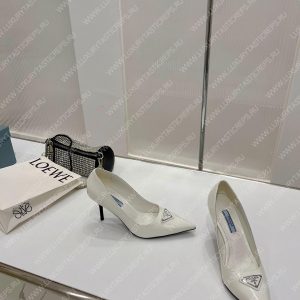PRADA SLINGBACK PUMP WHITE 1I001N - Image 5