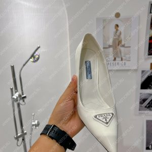 PRADA SLINGBACK PUMP WHITE 1I001N - Image 6