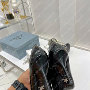 PRADA PATENT LEATHER PUMPS BLACK 1I001N - Image 4