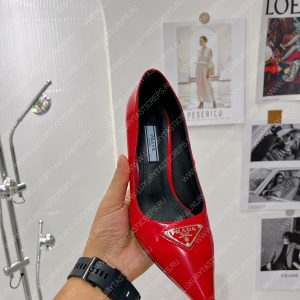 PRADA PATENT LEATHER PUMPS RED 1I001N - Image 6