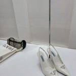 PRADA SLINGBACK PUMP WHITE 1I002N