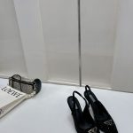 PRADA RHINESTONE SLINGBACK PUMP BLACK 1I002N