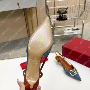 VALENTINO VLOGO SIGNATURE SLINGBACK PUMP BLUE 2W2S0Q70DSH0NO - Image 5