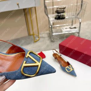 VALENTINO VLOGO SIGNATURE SLINGBACK PUMP BLUE 2W2S0Q70DSH0NO - Image 8