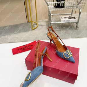 VALENTINO VLOGO SIGNATURE SLINGBACK PUMP BLUE ZW2S0R01MZF0NO - Image 5