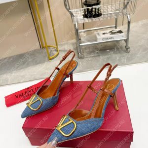 VALENTINO VLOGO SIGNATURE SLINGBACK PUMP BLUE ZW2S0R01MZF0NO - Image 6