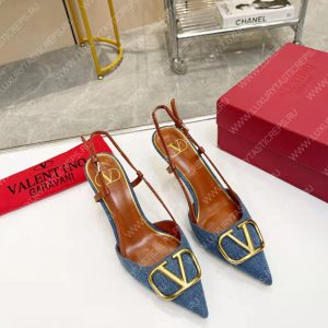 VALENTINO VLOGO SIGNATURE SLINGBACK PUMP BLUE ZW2S0R01MZF0NO - Image 7