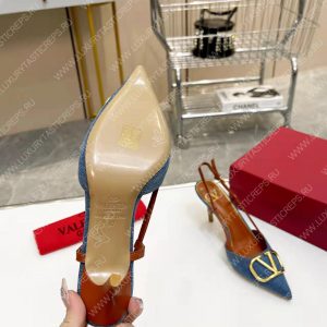 VALENTINO VLOGO SIGNATURE SLINGBACK PUMP BLUE ZW2S0R01MZF0NO - Image 8