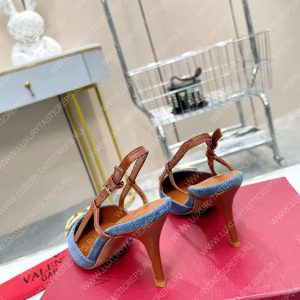 VALENTINO VLOGO SIGNATURE SLINGBACK PUMP BLUE ZW2S0R01MZF0NO - Image 9