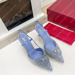 VALENTINO VLOGO SIGNATURE SLINGBACK PUMP BLUE ZW2S0R01MZF0NO - Image 7