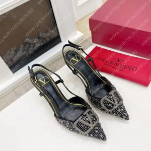 VALENTINO VLOGO SIGNATURE SLINGBACK PUMP BLACK ZW2S0R01MZF0NO - Image 6
