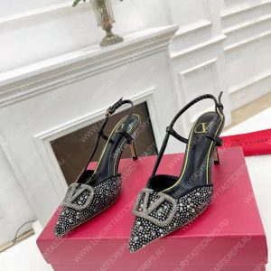 VALENTINO VLOGO SIGNATURE SLINGBACK PUMP BLACK ZW2S0R01MZF0NO - Image 7